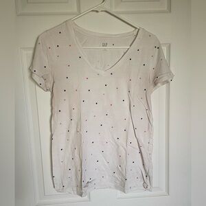 GAP Cream Tee Shirt with Star Details